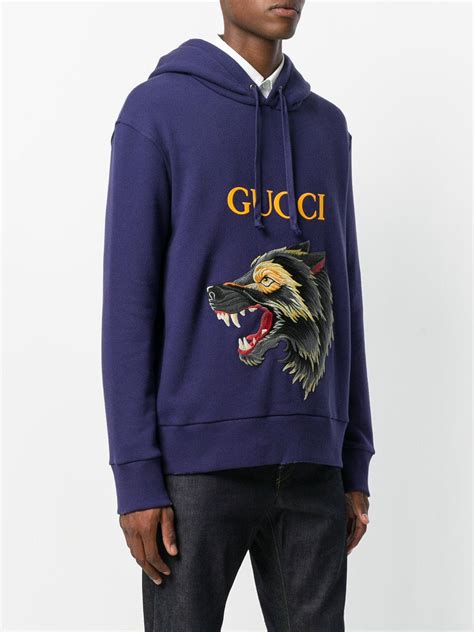 gucci garden hoodie wolf|mr porter gucci hoodie.